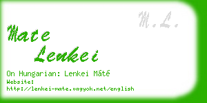 mate lenkei business card